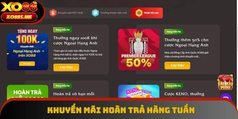 Hướng dẫn tham gia khuyến mãi Xo88 hoàn trả thể thao hàng tuần